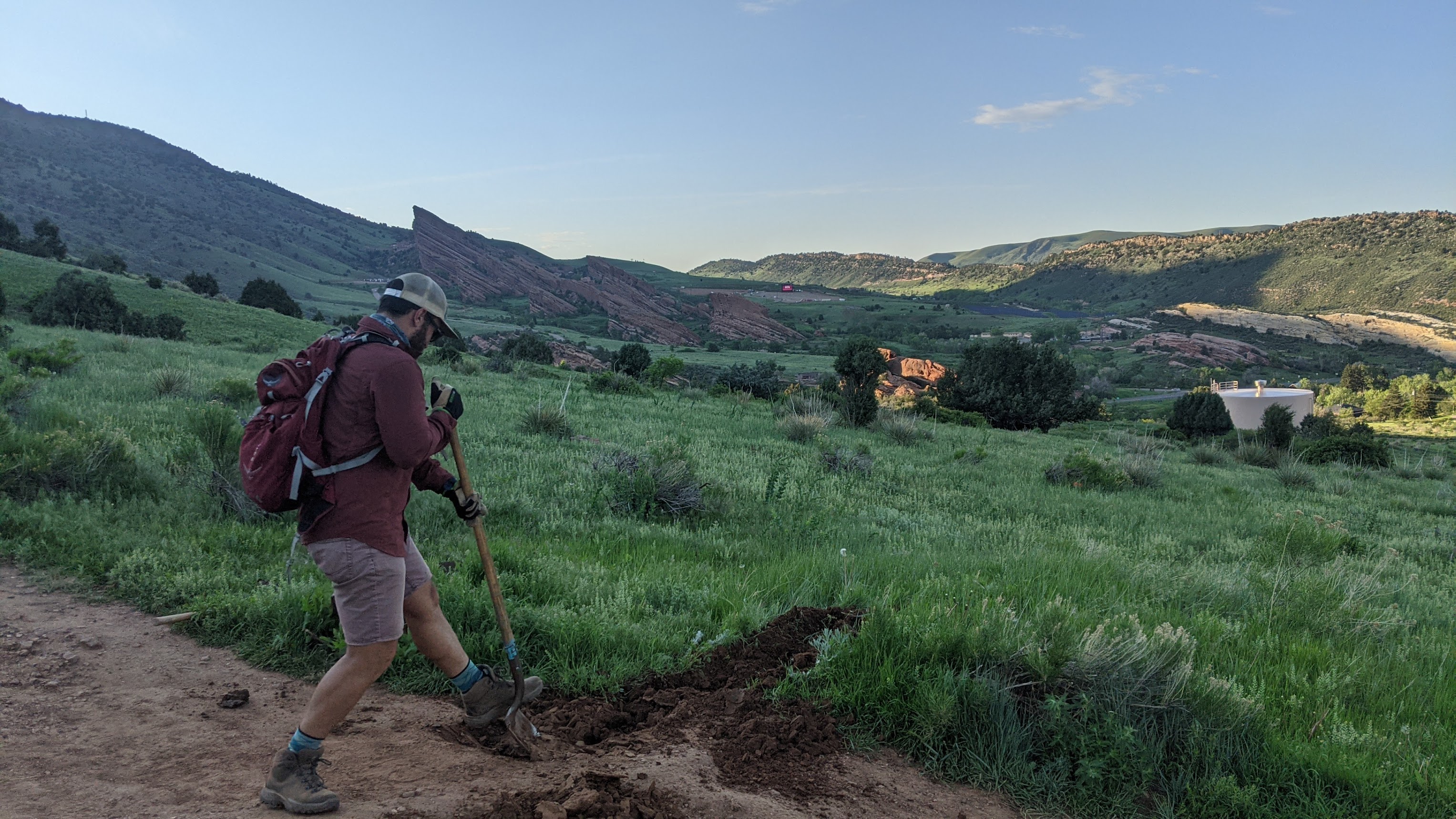 Drainage work at Mt. Falcon